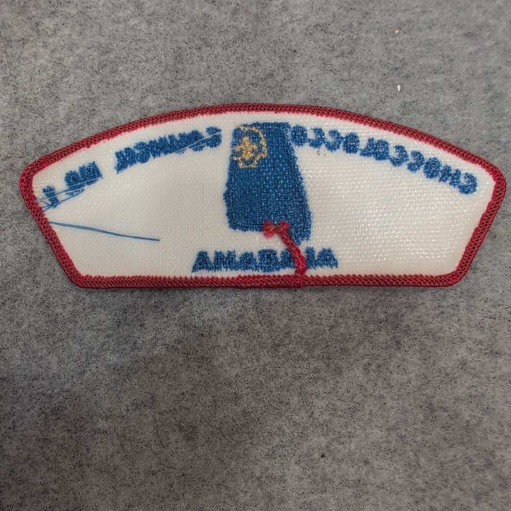 Choccolocco Council No 1 Alabama Scouting Patch Embroidered Red Border - Picture 2 of 2